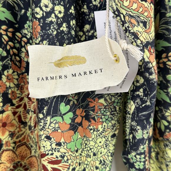 Farmers Market Deco Tie Waist Jacobean Floral Embellished Shirt Plus Size 3X - Picture 7 of 9